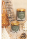 bougie de noël parfumée sapins enneigés