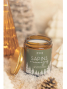 bougie de noël parfumée sapins enneigés