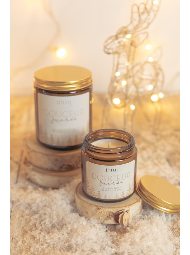 bougie de noël parfumée nougat
