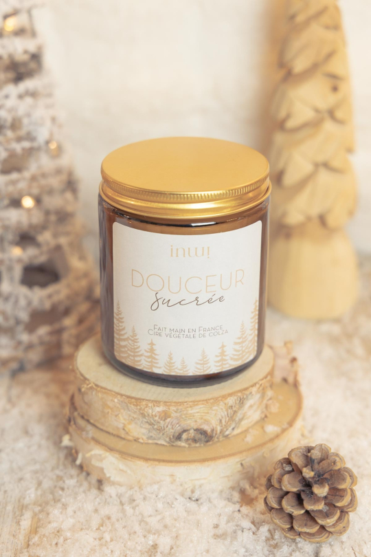 bougie de noël parfumée nougat