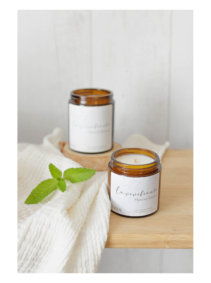 Bougie parfumée menthe basilic