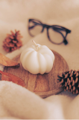 bougie décorative citrouille