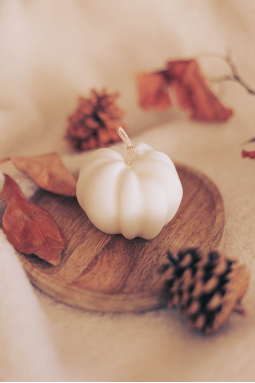 bougie décorative citrouille
