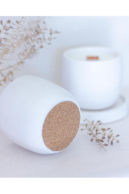 Handmade scented candle cotton flower