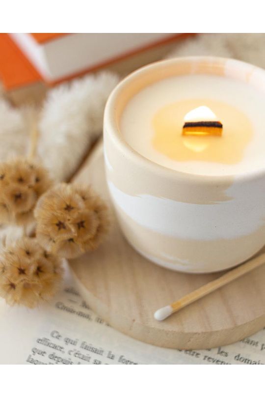 handmade caramel scented candle