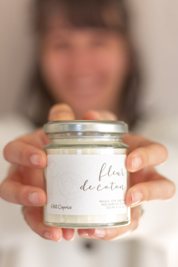 Bougie végétale pafumée fleur de coton