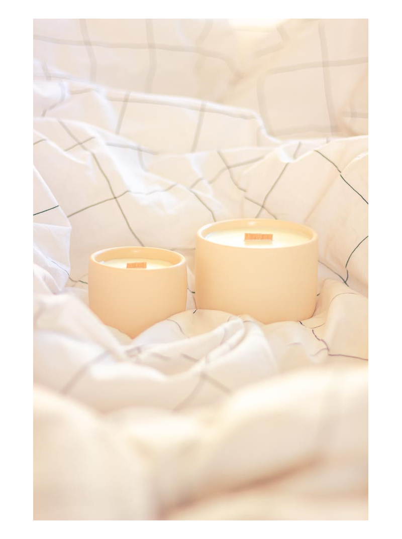 Handmade orange blossom scented candle