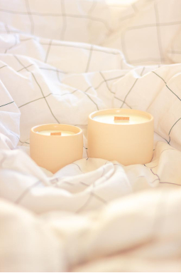 Handmade orange blossom scented candle