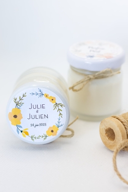 bougie cadeau d'invités mariage