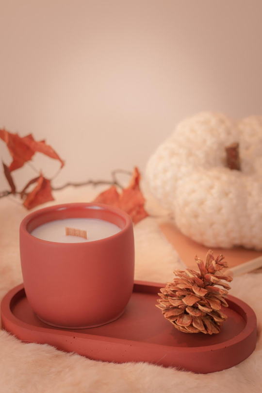 Bougie artisanale automne café