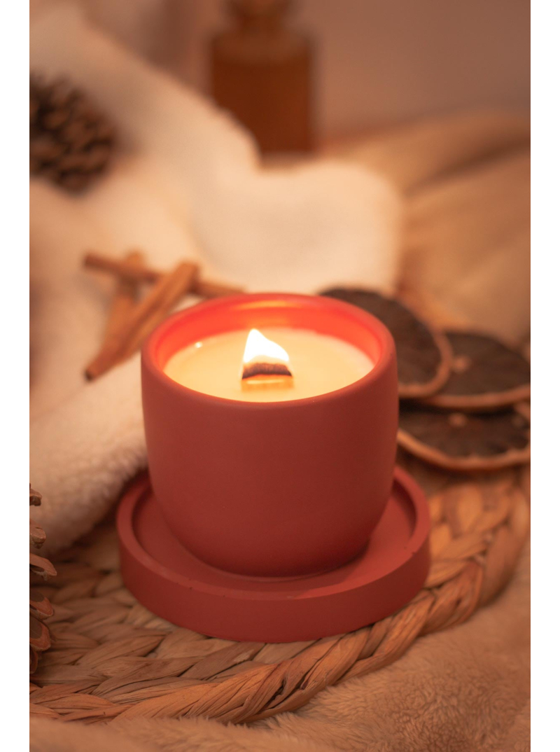 Bougie artisanale automne café