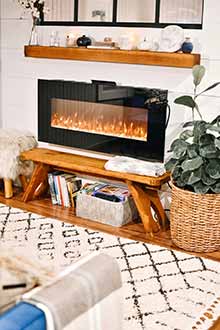 fireplace cozy interior decoration