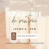 📢 BRADERIE DE RENTRÉE 

La rentrée est passée et l'automne sera bientôt là 🍂 

Mais avant, on doit faire de la place sur nos étagères. Alors on lance notre braderie de la rentrée ! C'est le moment de vous faire plaisir à petit prix : une sélection d'articles vous attend sur l'eshop avec des réductions de -20 à - 50% 🔥

Retrouvez des bougies parfumées et des articles de décoration ultra cosy, de quoi bien commencer ce nouveau cycle de l'année et activer le mode cocooning ✨

Retrouvez le lien en bio ou en storie 👆

BOUGIE PARFUMÉE | DÉCORATION MAISON | PARFUM INTÉRIEUR